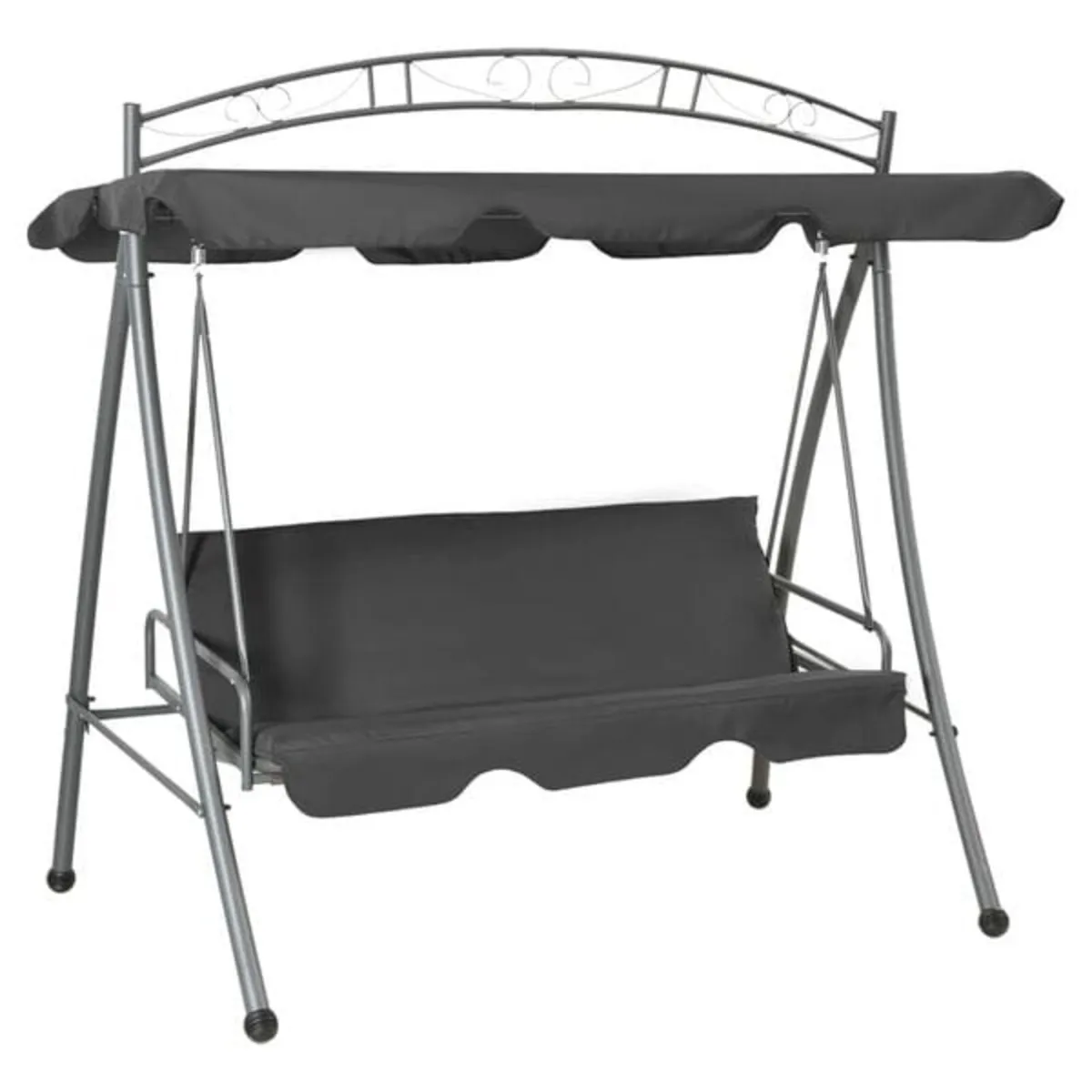 Outdoor Convertible Swing Bench with Canopy 198x12 - Image 1