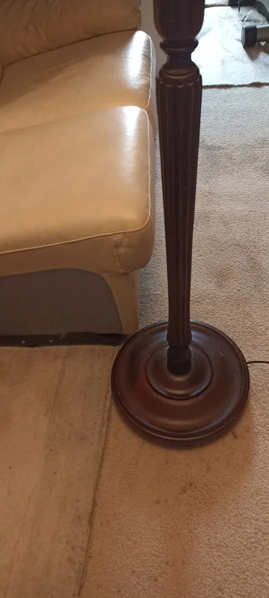 Old Mahogany Standard Lamp - Image 2