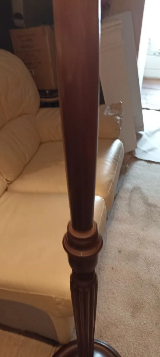 Old Mahogany Standard Lamp - Image 4