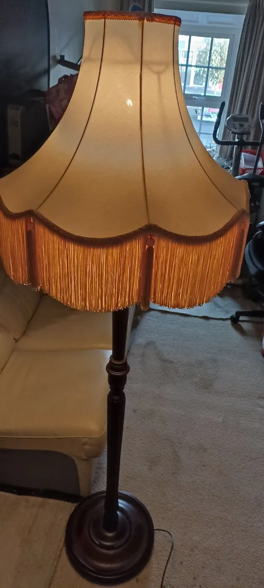 Old Mahogany Standard Lamp - Image 1