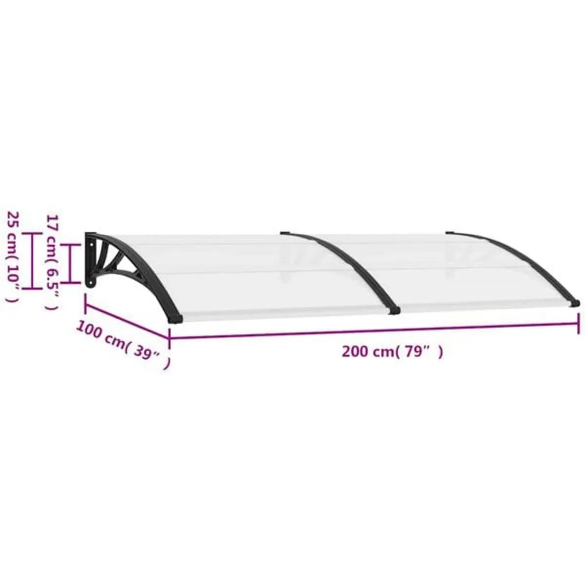 Door Canopy Black 200x100 cm PC

Description
The e - Image 4