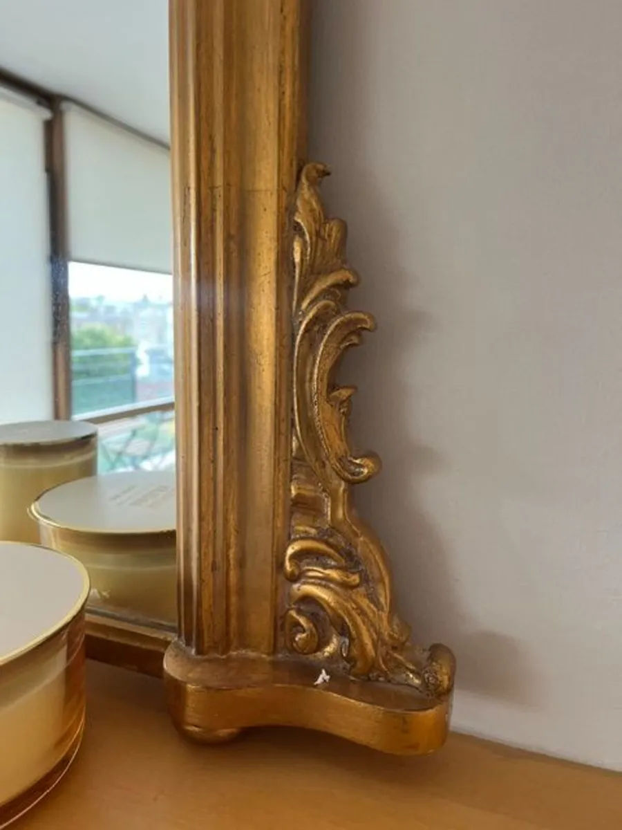 Gold over mantle mirror - Image 2