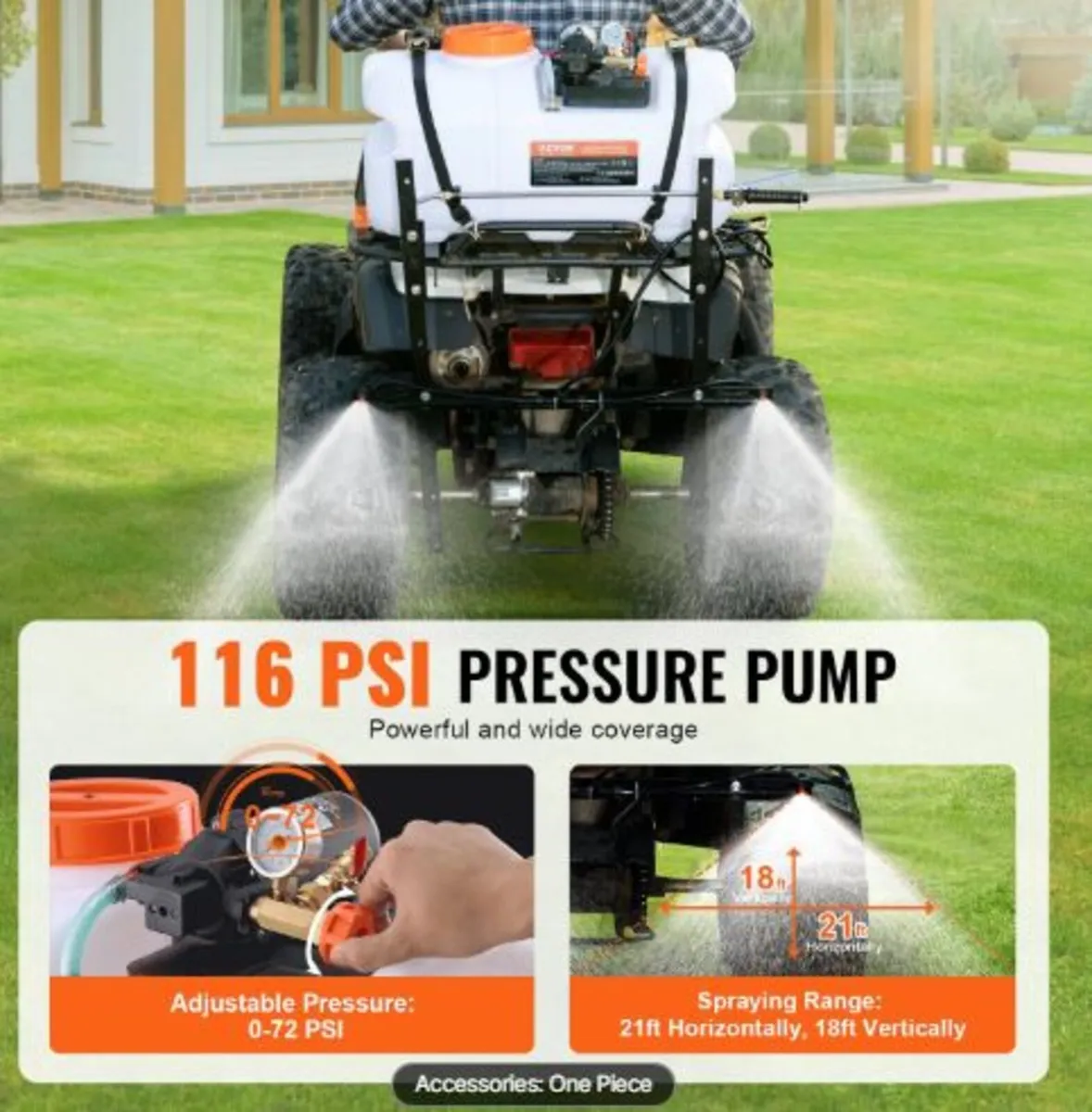 ATV Spot Sprayer, 15.9 Gal/60 L ATV/UTV Broadcast - Image 3