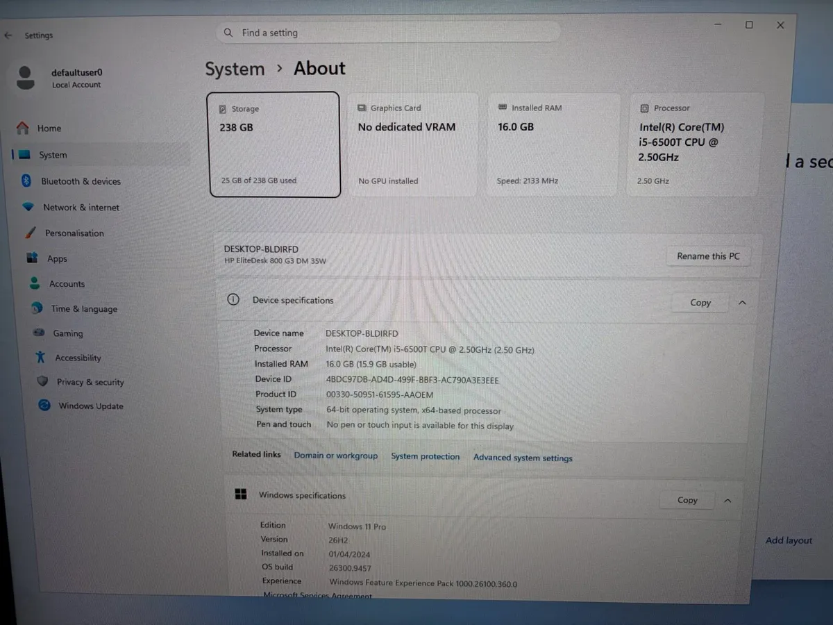 HP Elite Desk G3 - Image 4