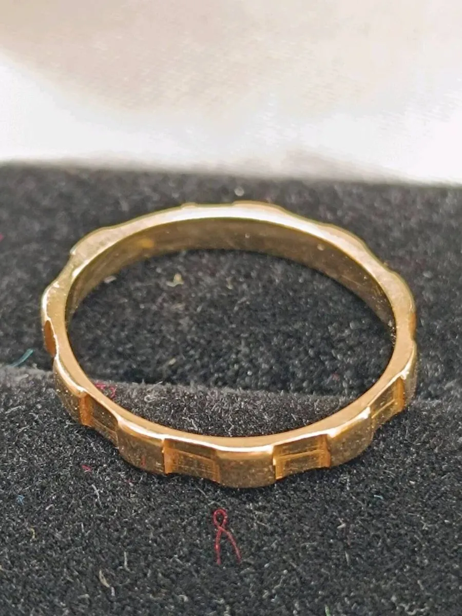 14k Yellow Gold Rosary Ring - Image 4