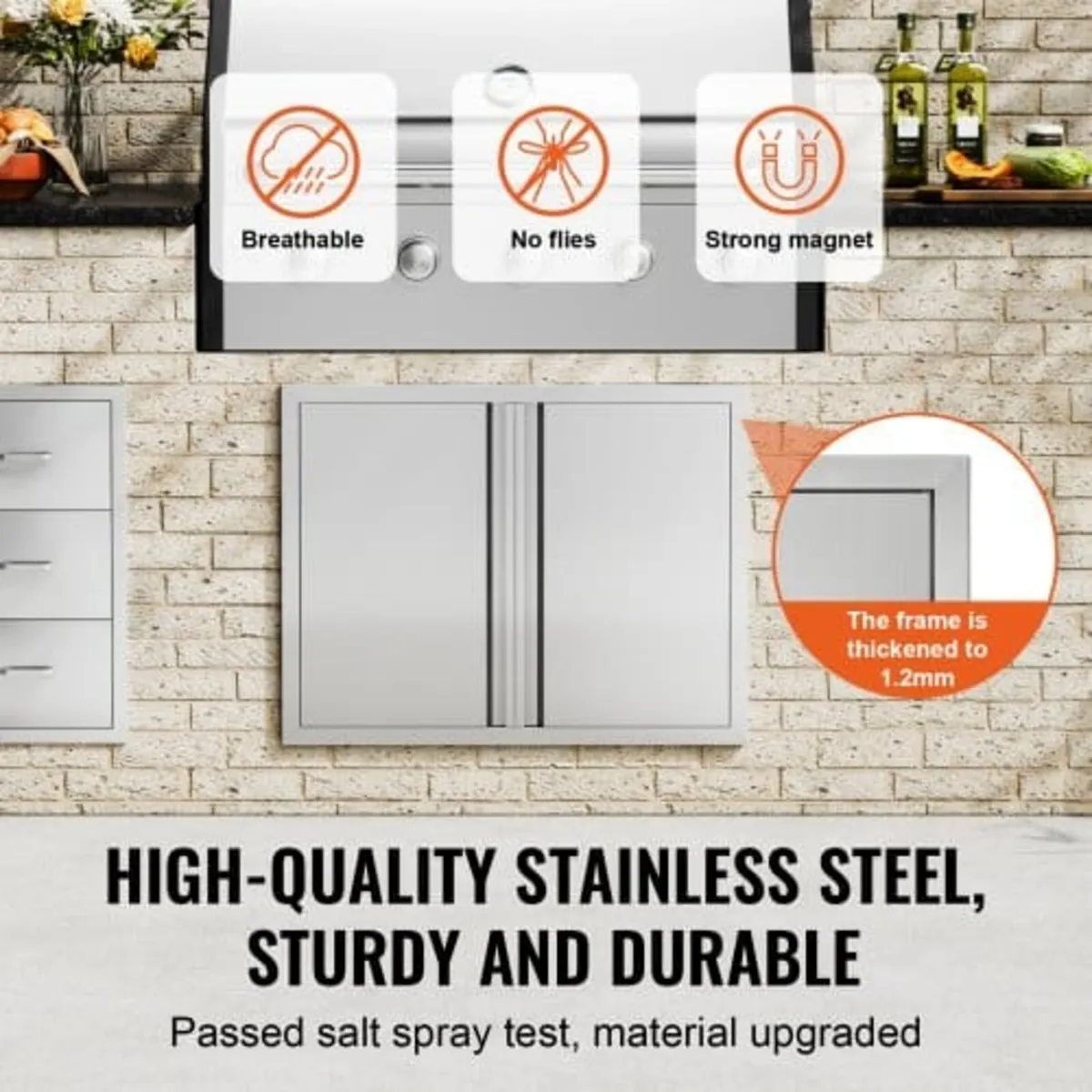 BBQ Access Door, 787x609 mm Double Outdoor Kitchen - Image 2