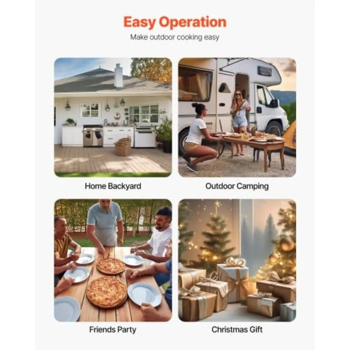 Outdoor Pizza Oven, 12 Inch Wood Fired Pizza Ovens - Image 4