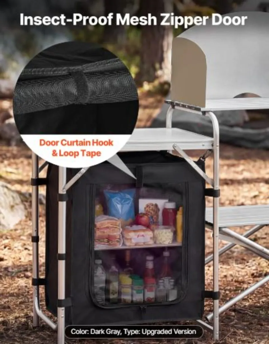 Folding Camping Table, Outdoor Portable Aluminum - Image 3