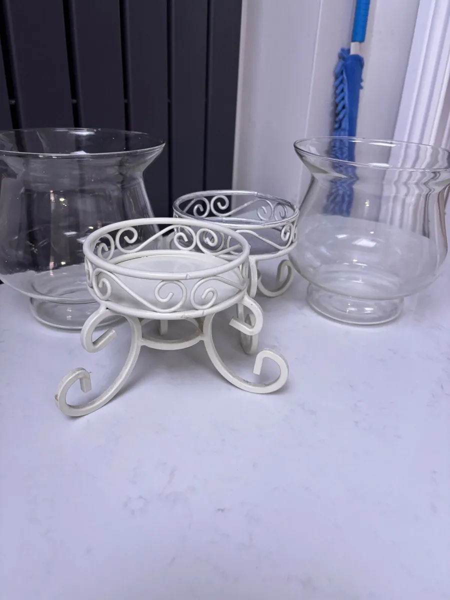 Glass candle holders - Image 2