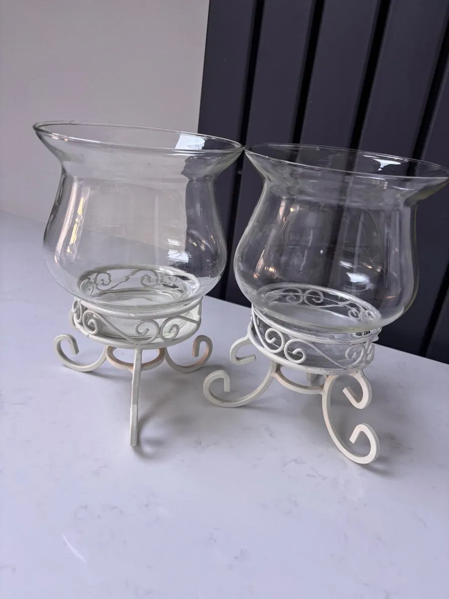 Glass candle holders - Image 1