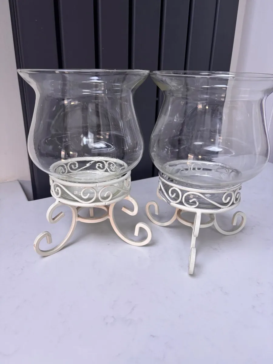 Glass candle holders - Image 3