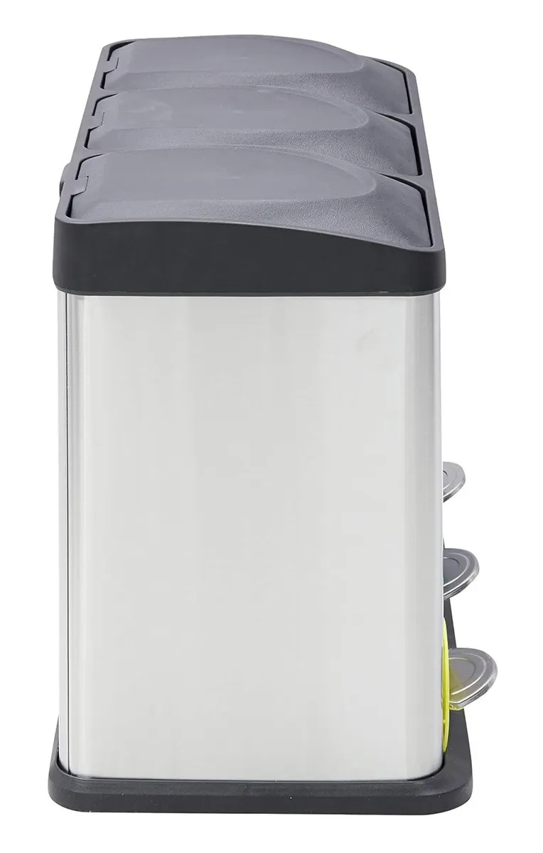 Kitchen Recycling Bin 45L Triple Compartment - Image 3