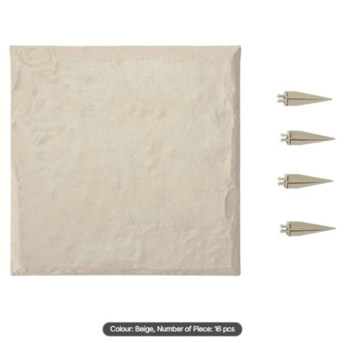 Garden Stepping Stones,16Pcs 39.5x39.5 cm,Decorat - Image 1