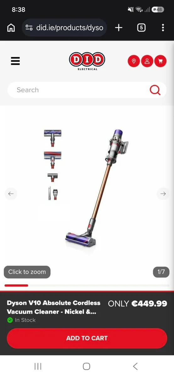Dyson Cyclone V10 Absolute - Image 1