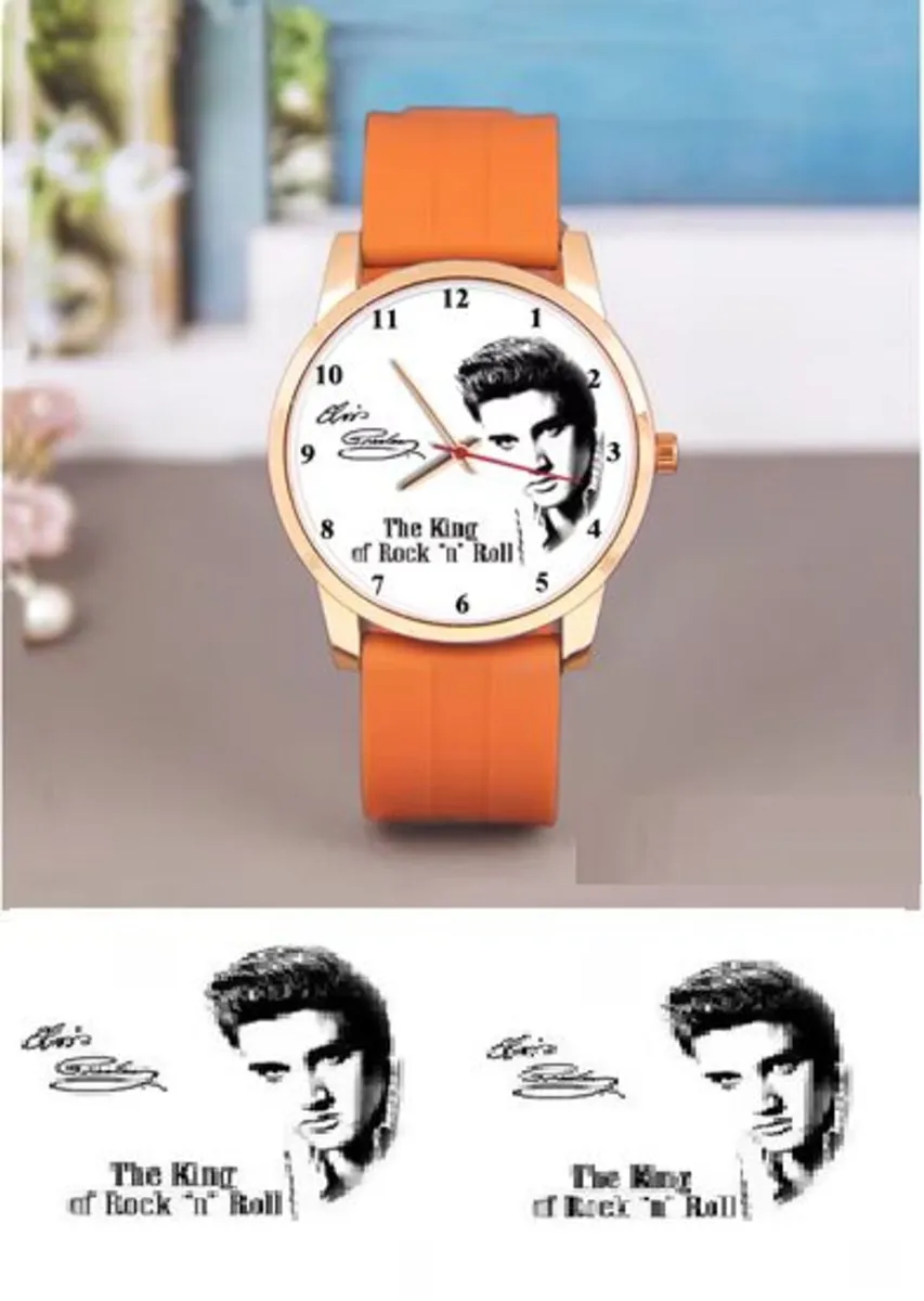 Elvis Presley The King of Rock n Roll orange strap - Image 2