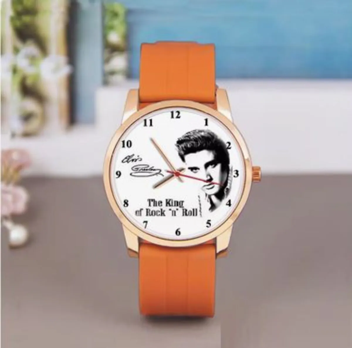 Elvis Presley The King of Rock n Roll orange strap - Image 3