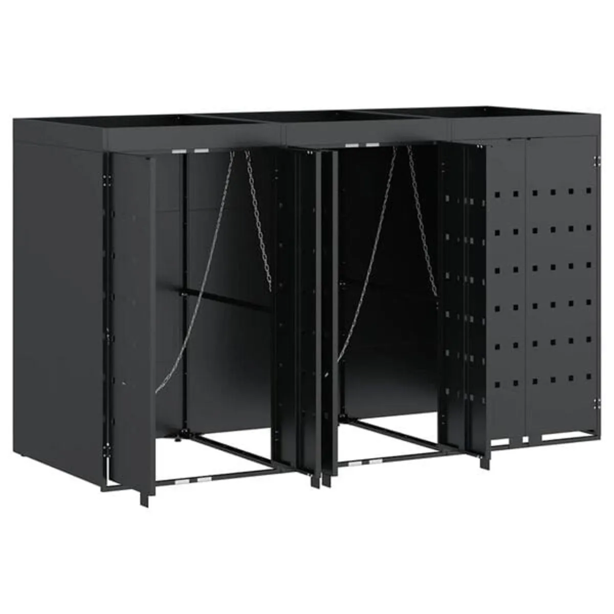 Wheelie Bin Storage for 3 Bins Anthracite 204 x 77 - Image 2