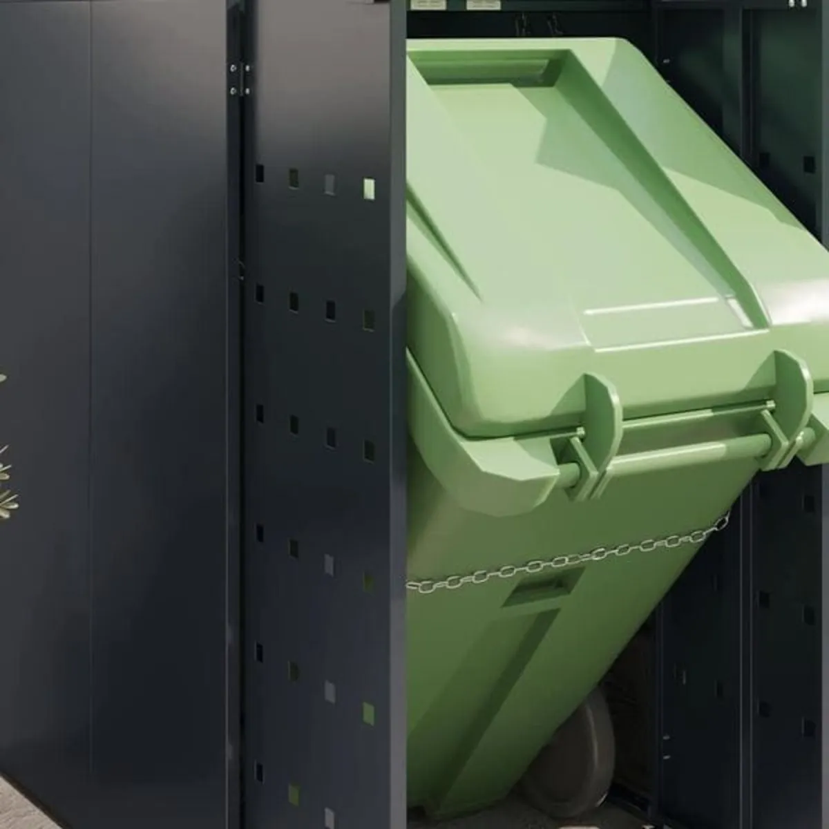 Wheelie Bin Storage for 3 Bins Anthracite 204 x 77 - Image 3