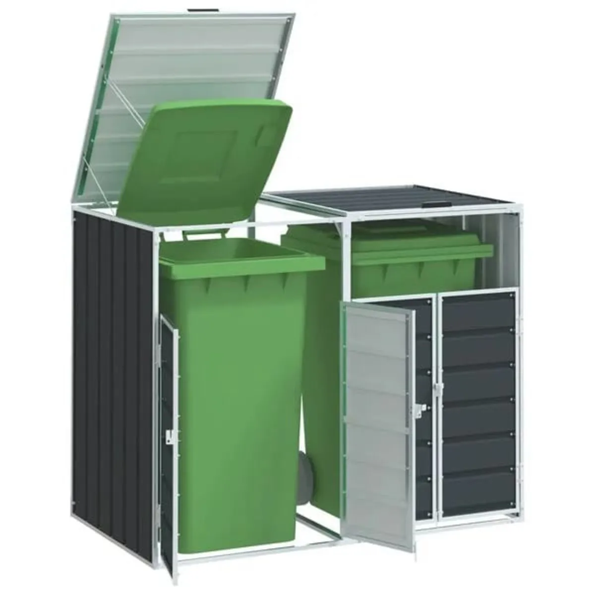 Wheelie Bin Storage for Double Bins Anthracite 144 - Image 1