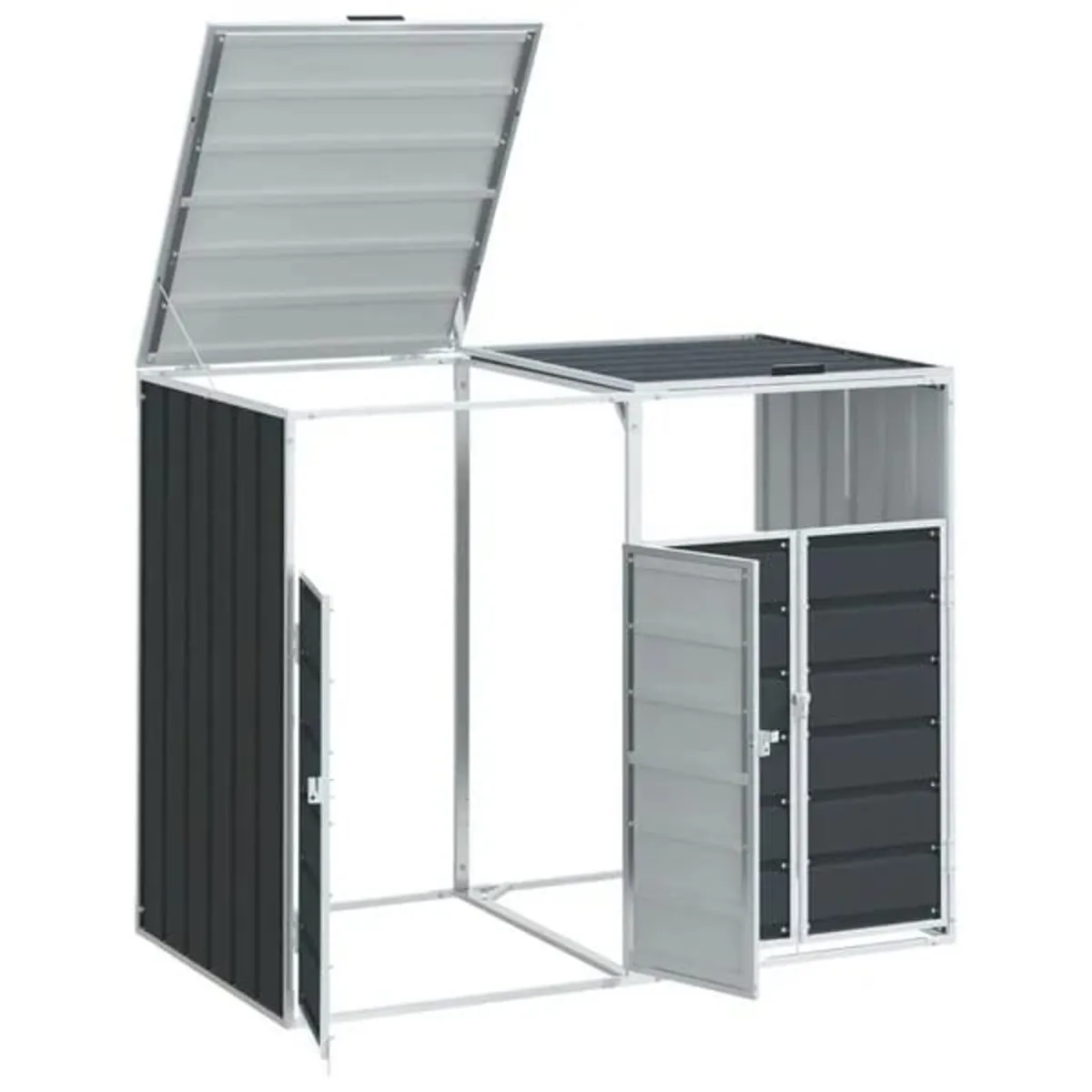 Wheelie Bin Storage for Double Bins Anthracite 144 - Image 3