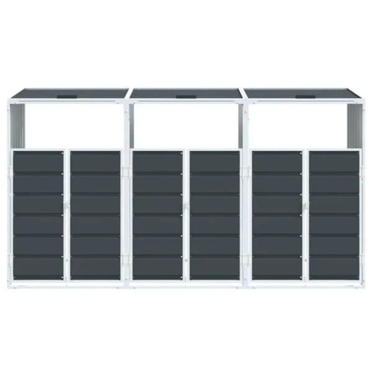 Wheelie Bin Storage for Triple Bins Anthracite 216 - Image 3