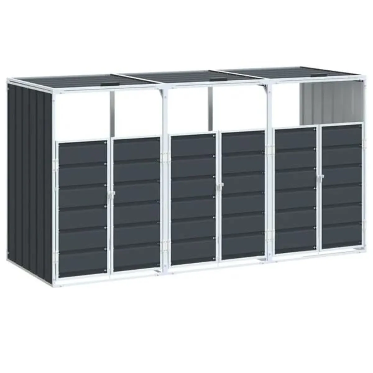 Wheelie Bin Storage for Triple Bins Anthracite 216 - Image 1
