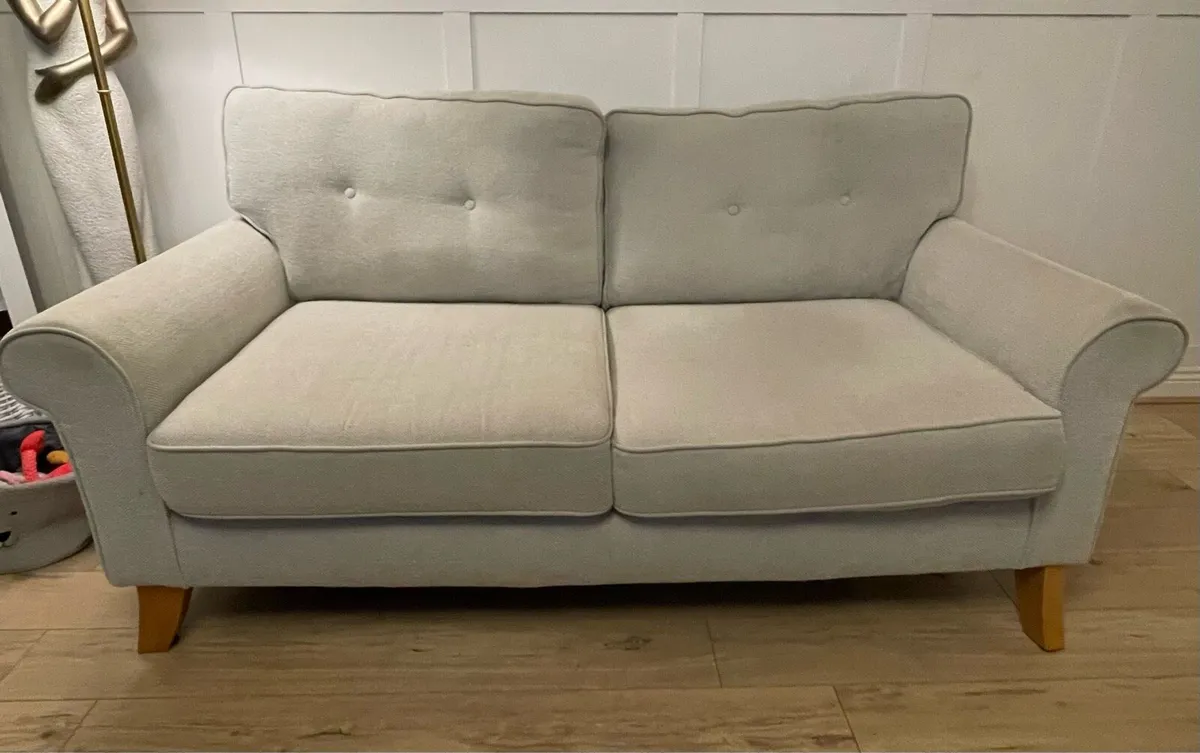 3 seater sofa and foot stool - Image 2