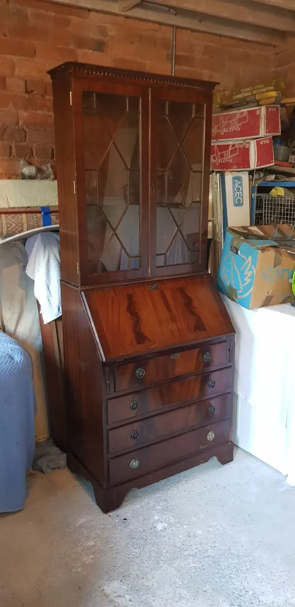 Writing bureau book case - Image 1