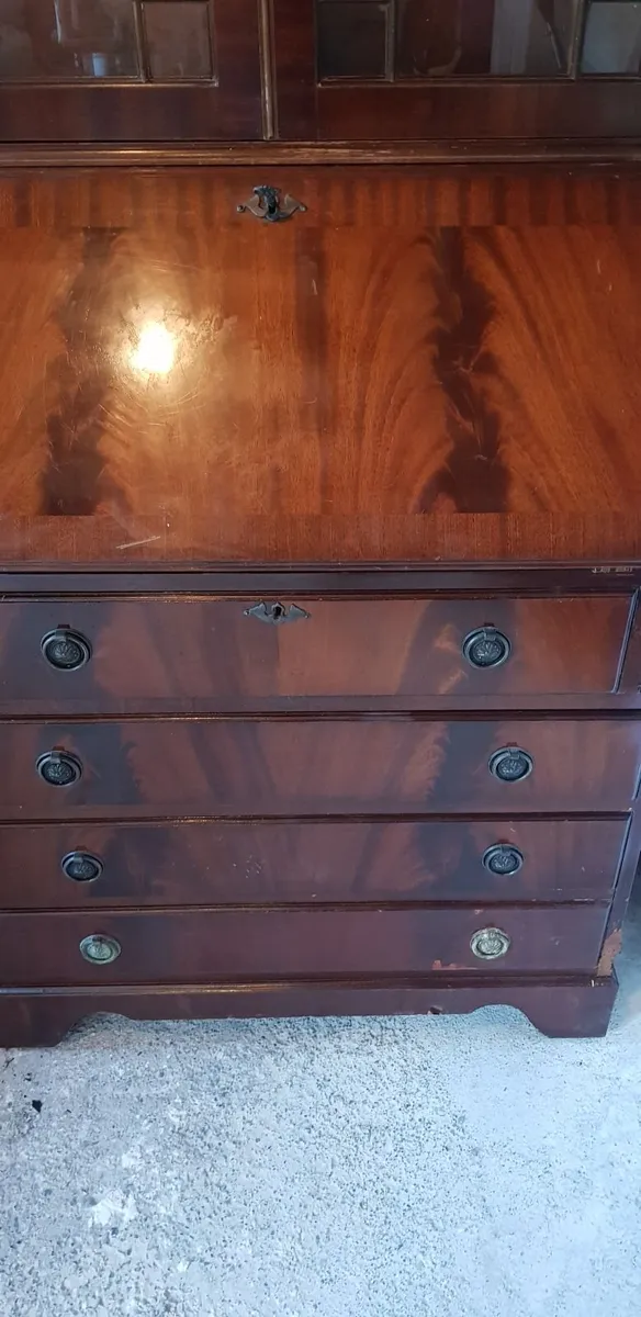 Writing bureau book case - Image 4
