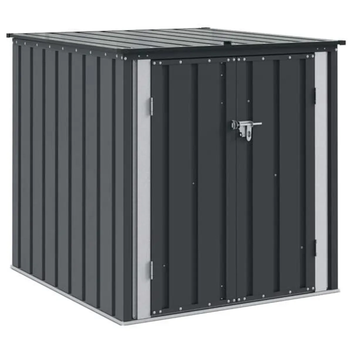 Garden Storage Box Black 101.5 x 107 x 100 cm Stee - Image 4