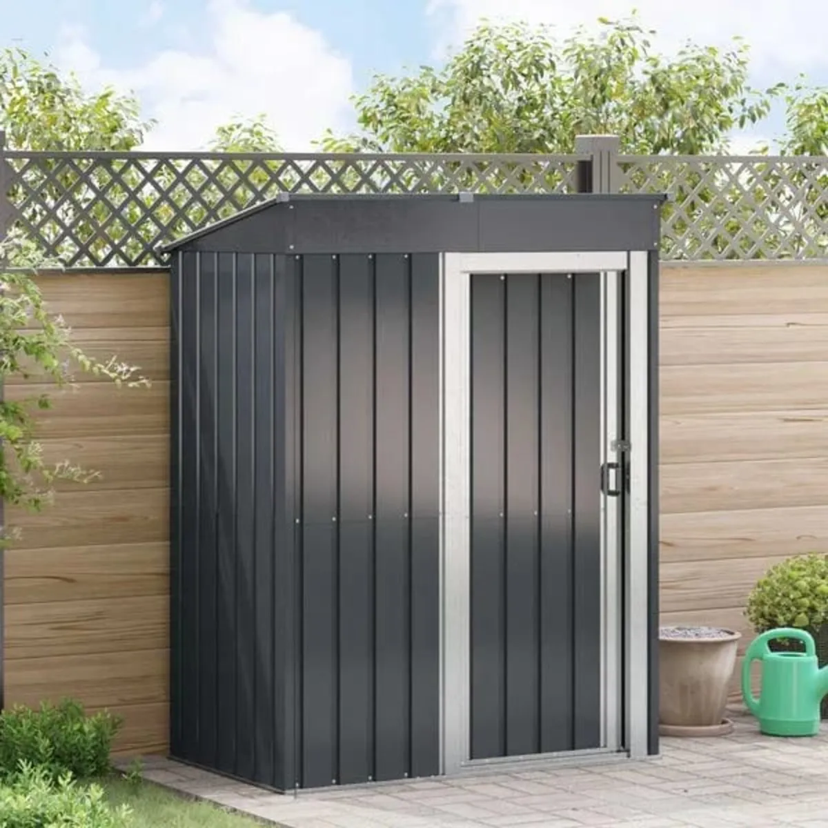 Garden Sheds Anthracite 137 x 81 x 180 cm Metal

D - Image 2