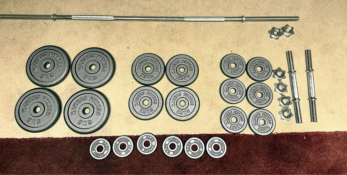Weight Bench W/Leg Developer & Barbells 40kg - Image 3