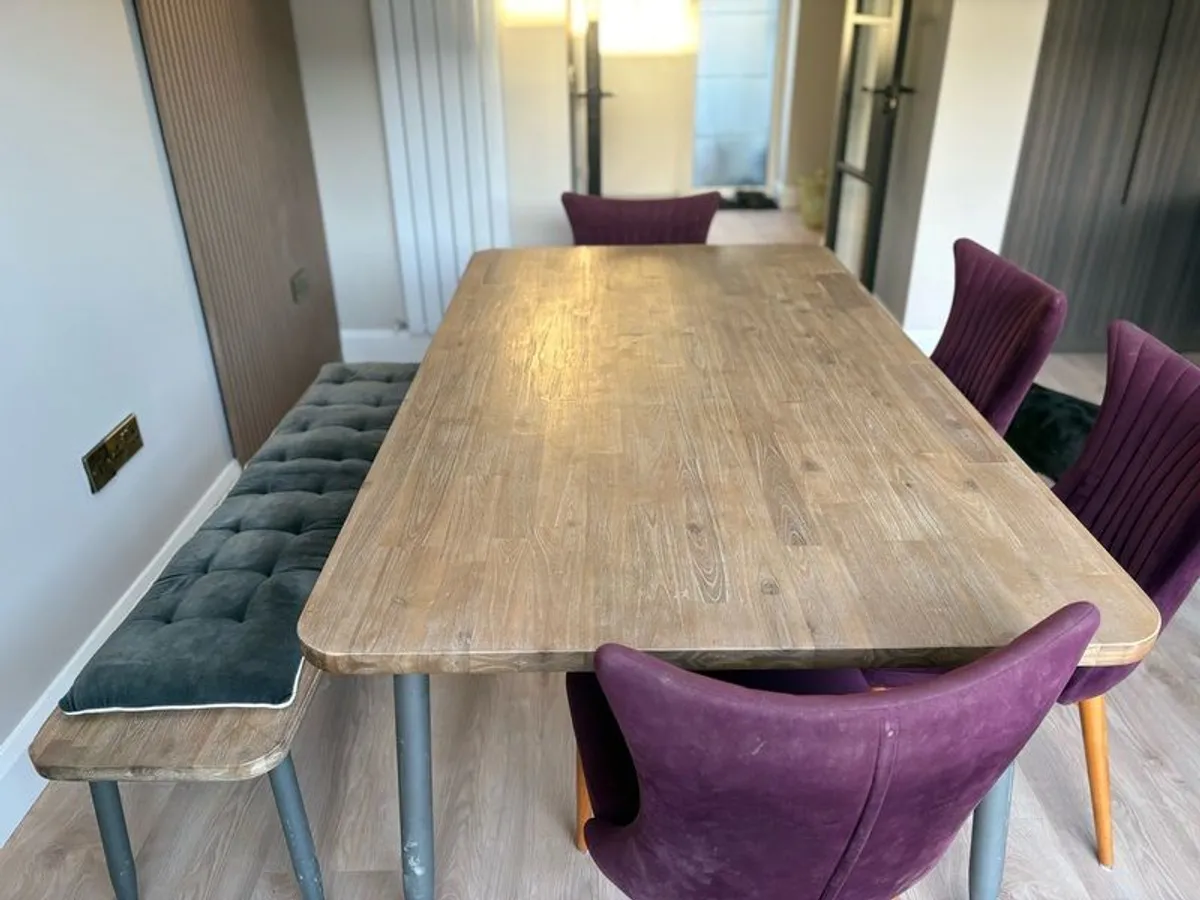 Table, chairs and bench for sale - Image 4