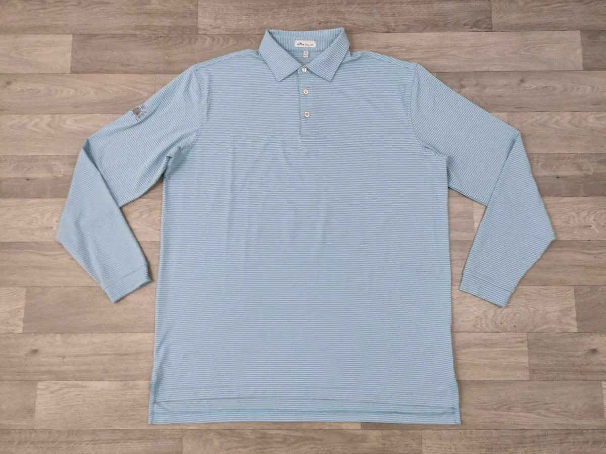 Peter Millar Long Sleeve Golf Polo Shirt Mens XL - Image 1