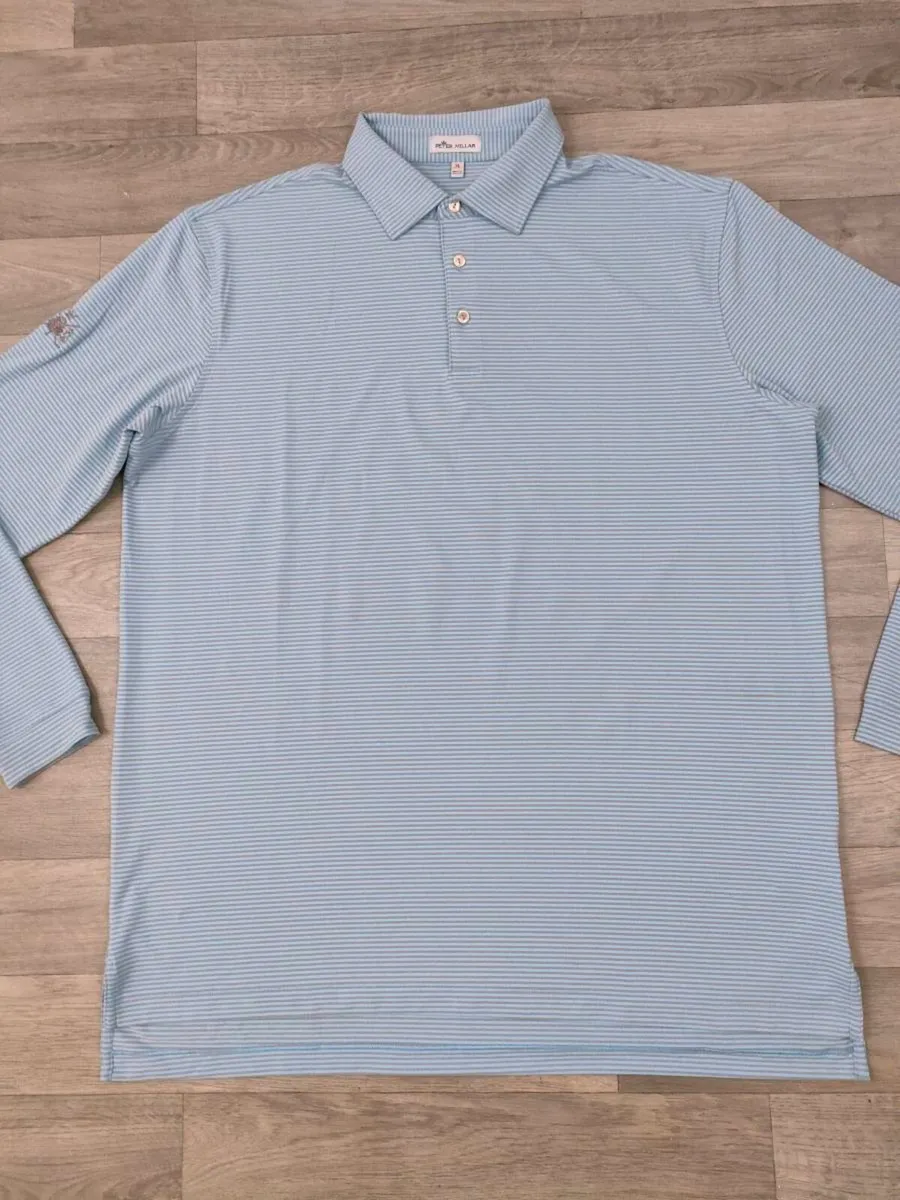 Peter Millar Long Sleeve Golf Polo Shirt Mens XL - Image 2