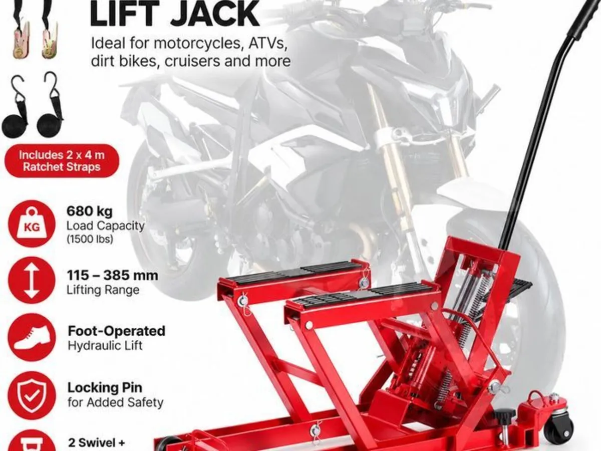 Hydraulic Motorcycle Lift Jack 1500lb / 680kg Heav - Image 1