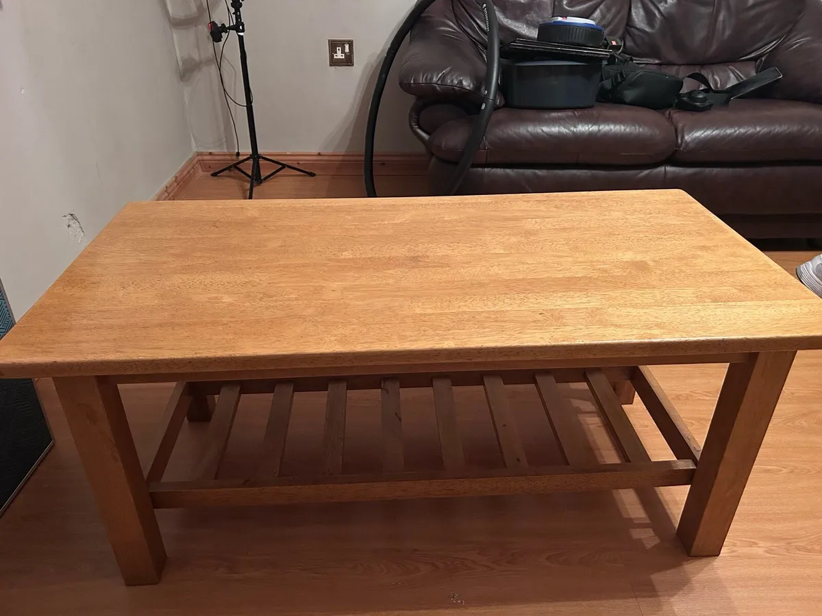 Solid coffee table