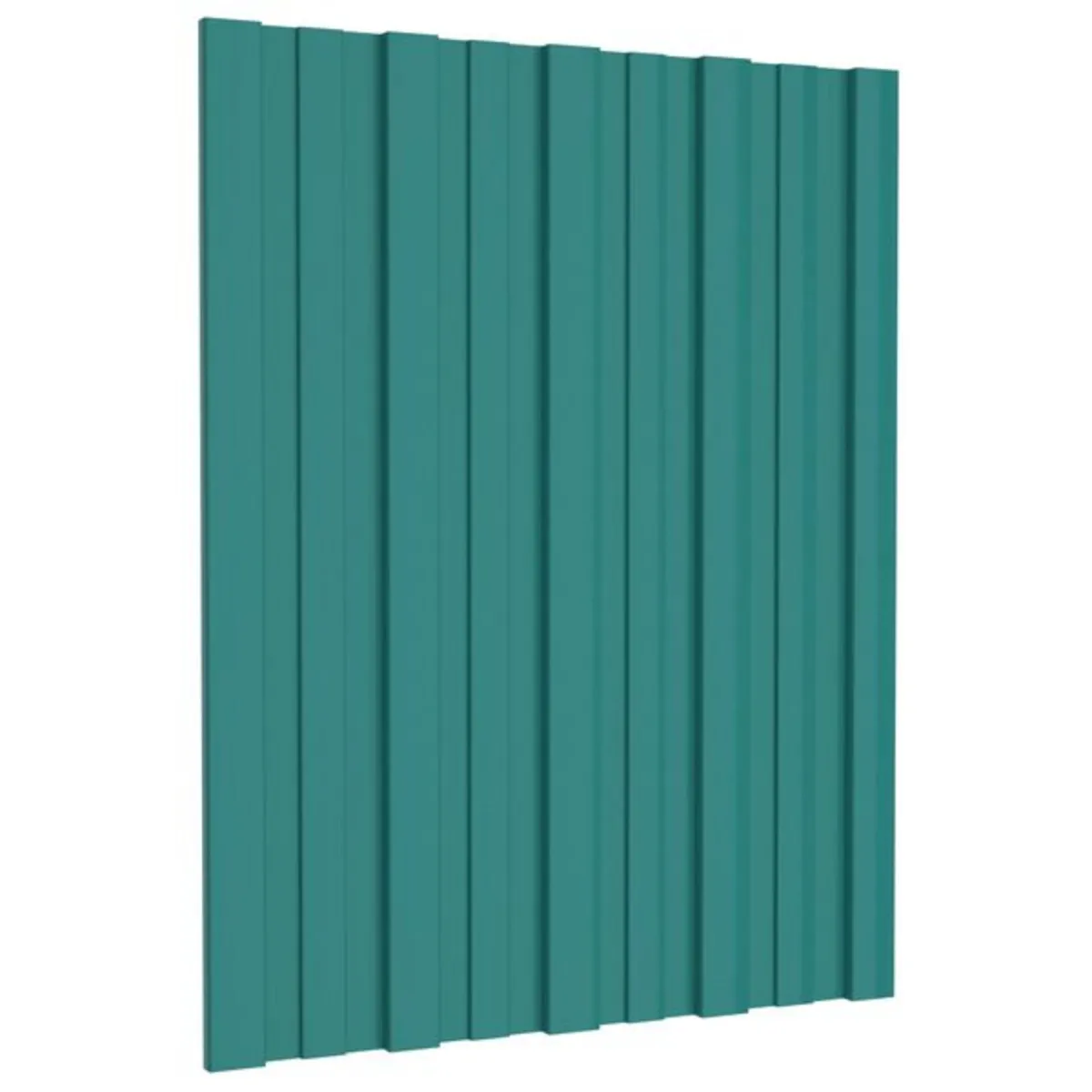 Roof Panel 12 pcs Green 60 x 45 cm Galvanised stee - Image 1