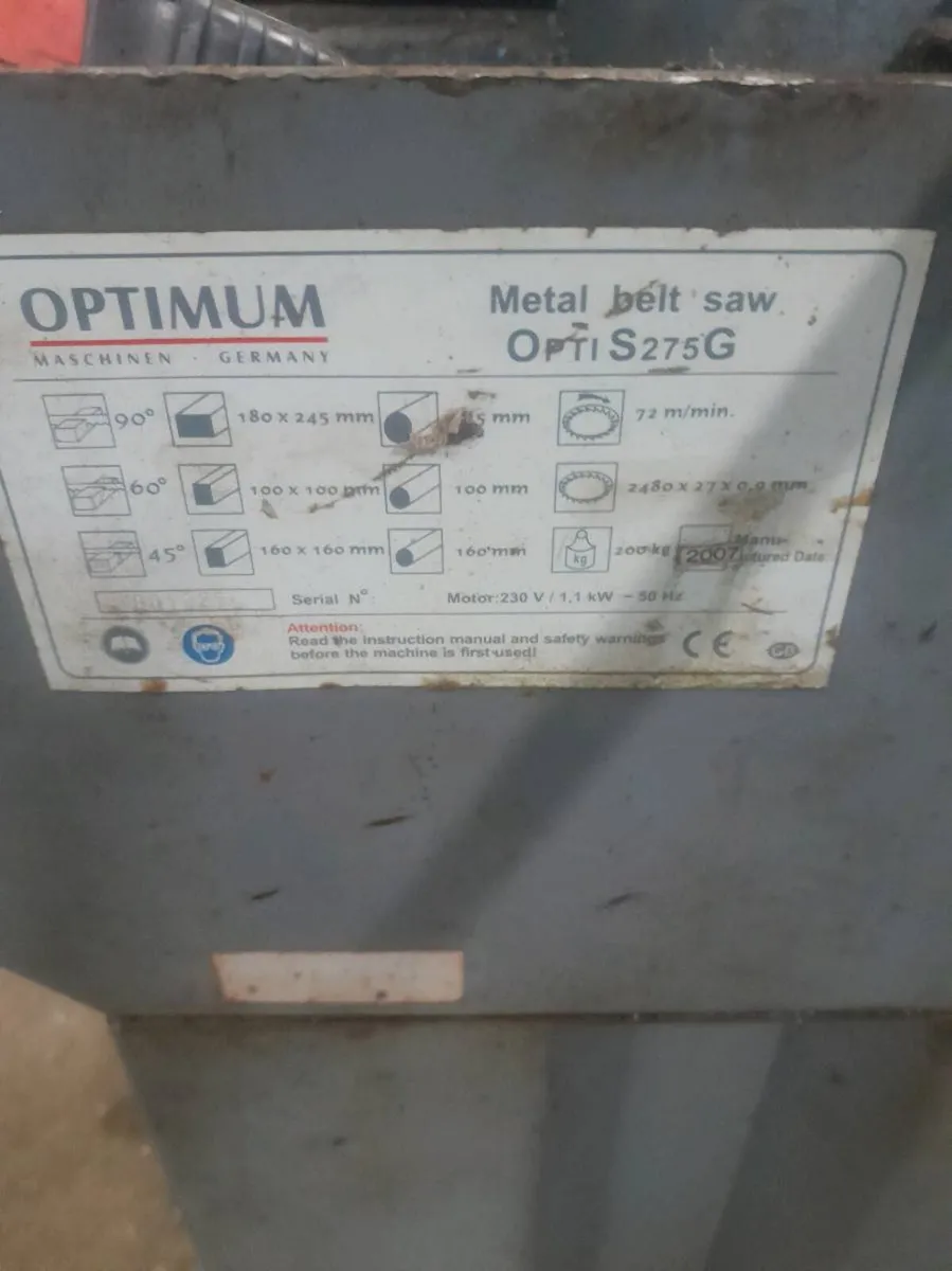 Optimum metal bandsaw - Image 4
