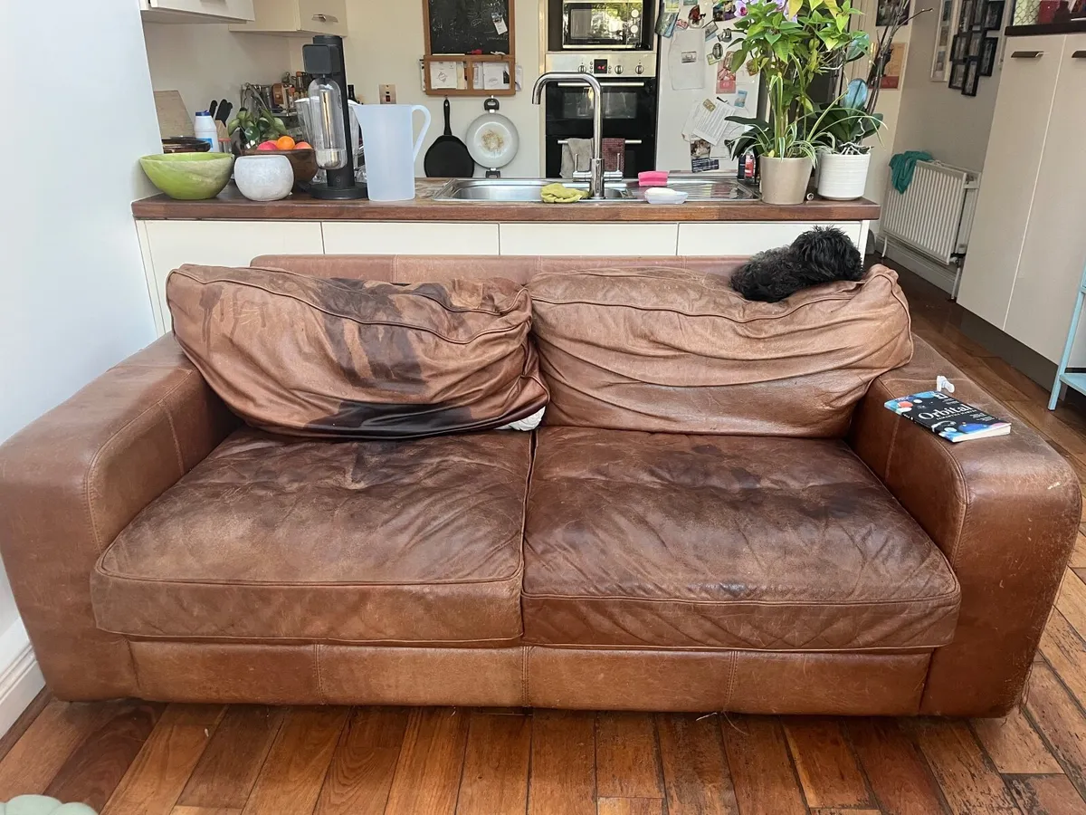 3 Seater Italian Leather Sofa