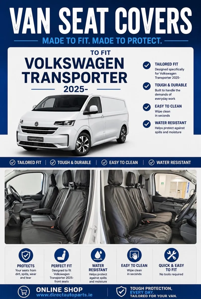 VW Transporter 2025- Heavy Duty Seat Covers - Image 1