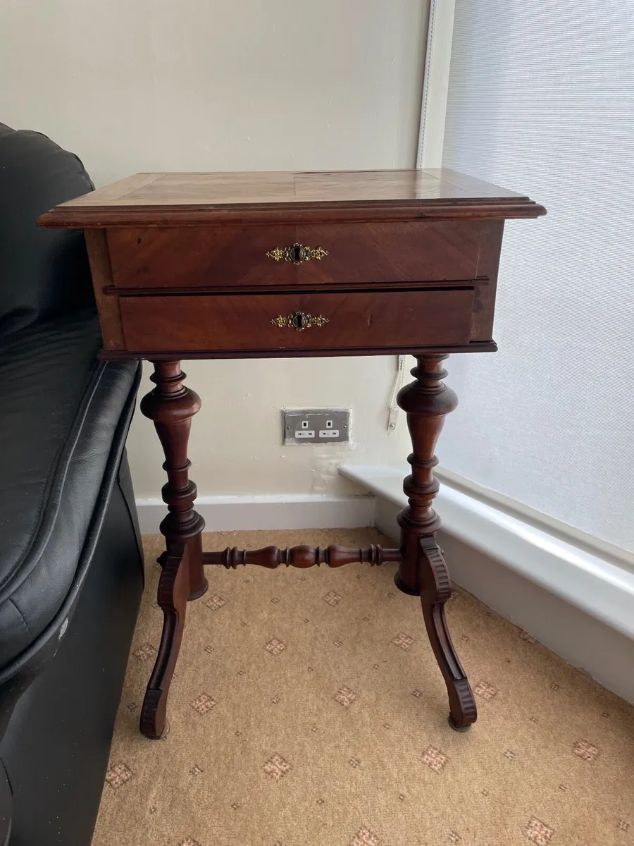 Beautiful Antique Victorian Work Table - Image 2