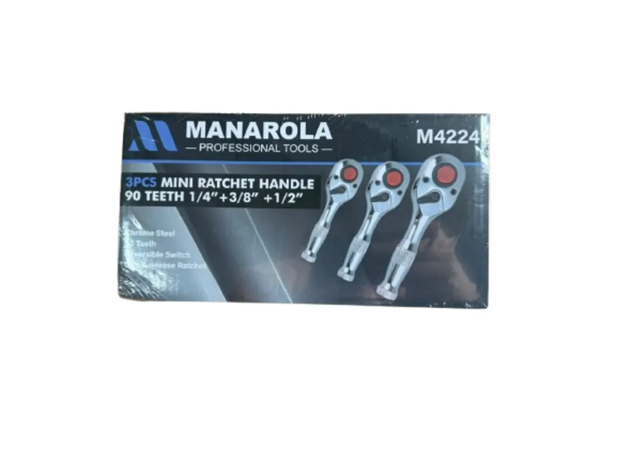 🔧 MANAROLA 3PC MINI RATCHET HANDLE SET🔧 - Image 2