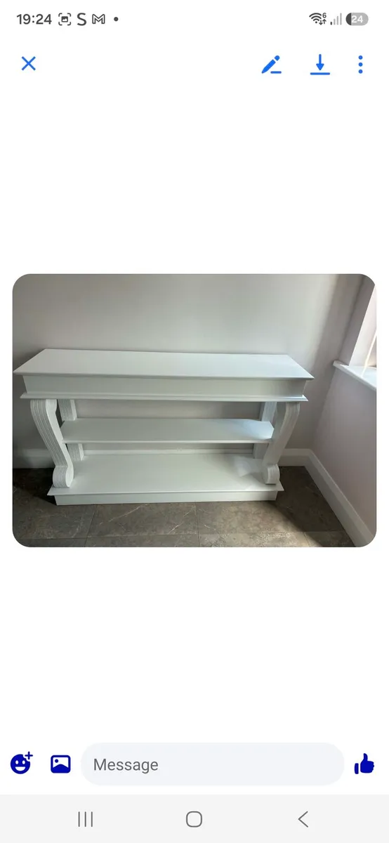 2 hand crafted console tables - Image 2