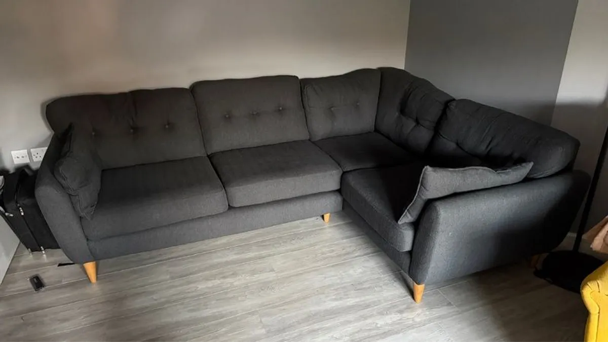 Dark Grey 2-Piece Sofa Set - Image 1