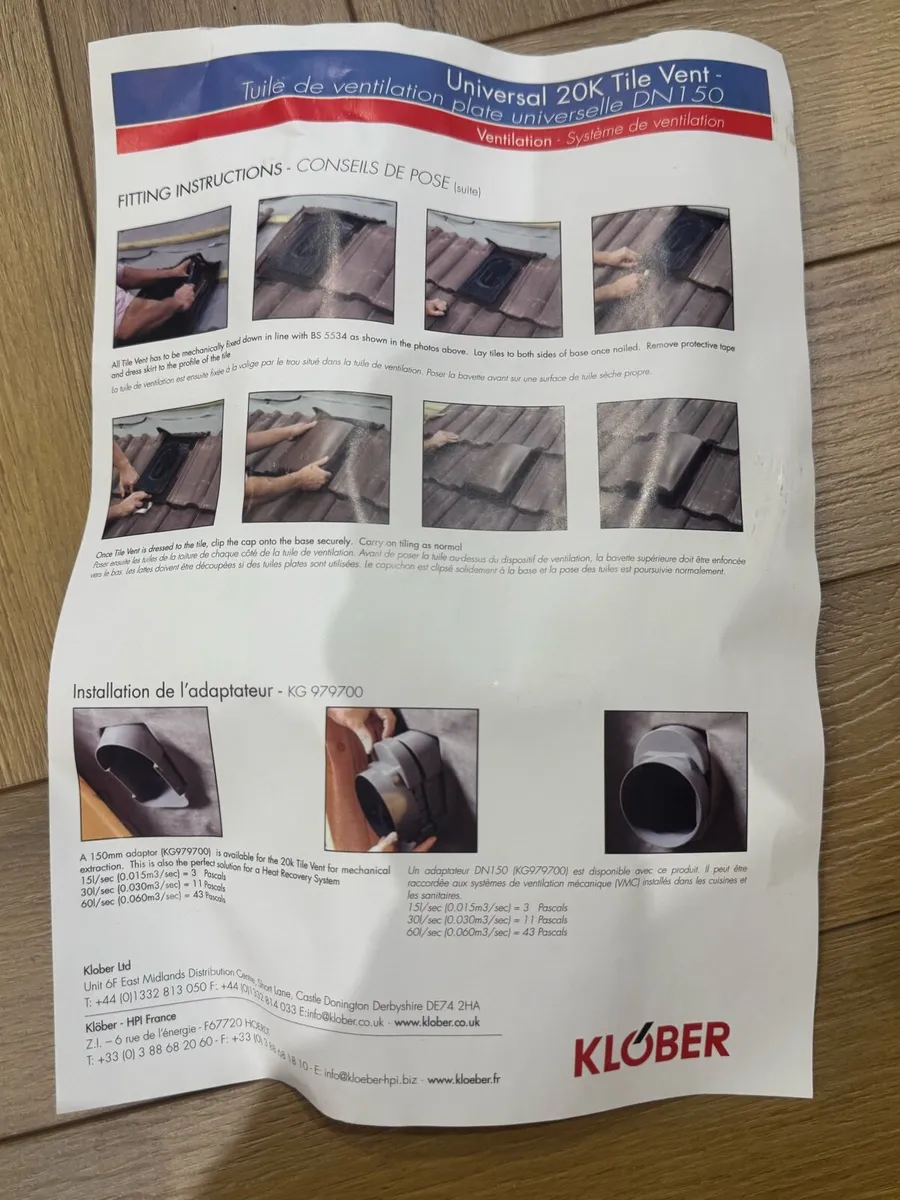 Glidevale G5 Versa-Tile Ventilator kits x 2 for sale in Meath for €55 ...