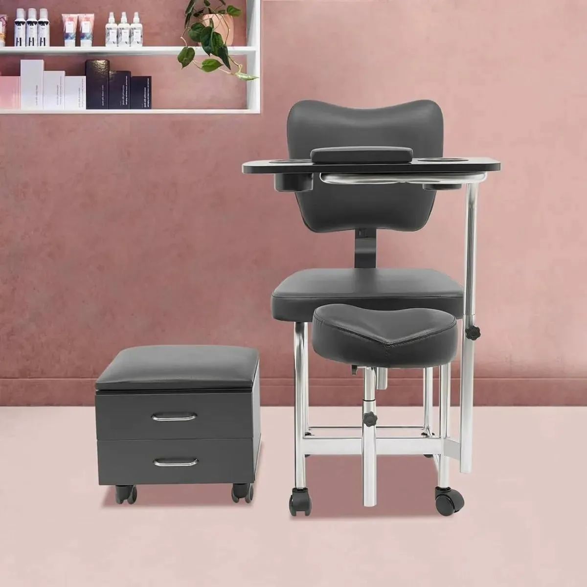Manicure Pedicure Nail Station Beauty Table Set - Image 3
