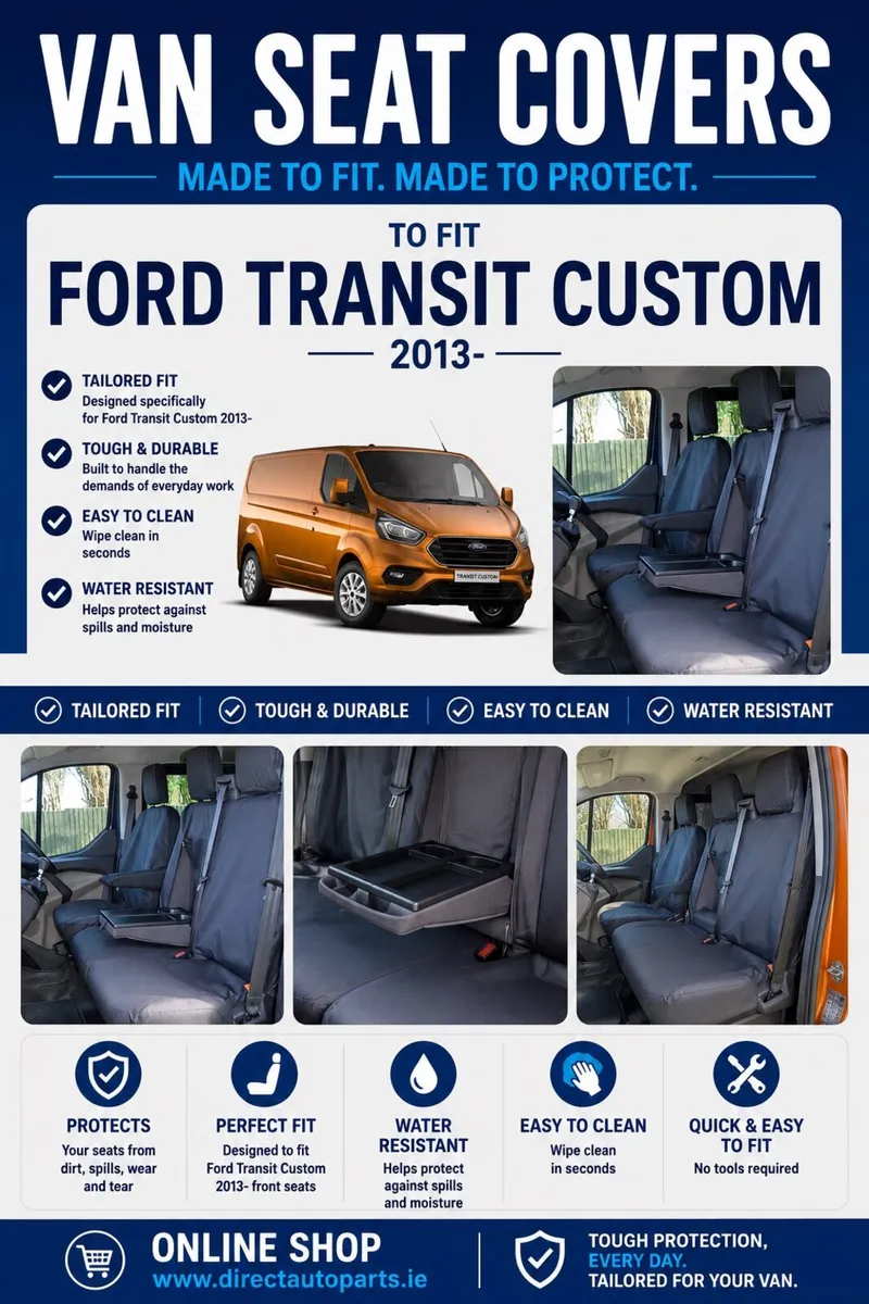 Transit Custom 2013-2024 Heavy Duty Seat Covers - Image 1