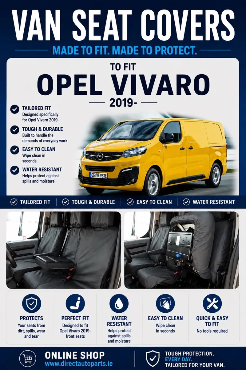 Opel Vivaro 2019-2026 Heavy Duty Seat Covers - Image 1
