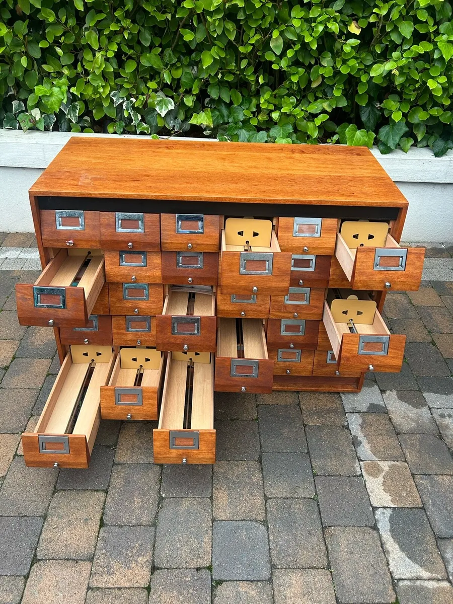 Mid century teak multi drawer cabinet antique - Image 4